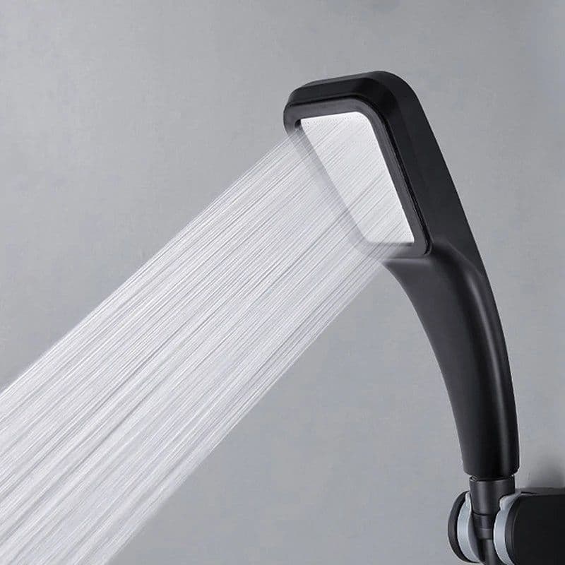 image-ZhangJi 300 Holes High Pressure Rainfall Shower Head Water Saving 3 Color Chrome Black White Sprayer Nozzle Bathroom Accessories