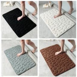 image-Cobblestone Embossed Bathroom Bath Mat Non-slip Carpets In Wash Basin Bathtub Side Shower Room Floor Rug Doormat Memory Foam Pad