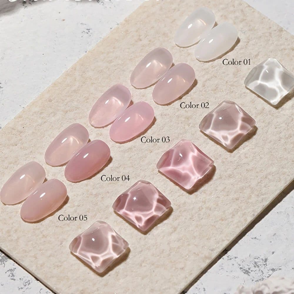 image-Vendeeni 40 Colors Translucent Gel Nail Polish Nude Pink Skin Tone Nail Art Gel Polish Lacquer UV Soak Off Gel Varnish 15ml