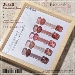 image-Vendeeni 40 Colors Translucent Gel Nail Polish Nude Pink Skin Tone Nail Art Gel Polish Lacquer UV Soak Off Gel Varnish 15ml