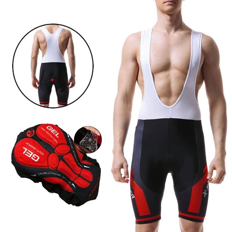 image-X-TIGER Cycling Bibs Shorts Summer Bike Breathable Men's 5D Gel Padded Bike Tights Triathlon Man Pro Licra Bicycle Shorts