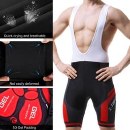 image-X-TIGER Cycling Bibs Shorts Summer Bike Breathable Men's 5D Gel Padded Bike Tights Triathlon Man Pro Licra Bicycle Shorts