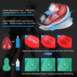 image-X-TIGER Cycling Bibs Shorts Summer Bike Breathable Men's 5D Gel Padded Bike Tights Triathlon Man Pro Licra Bicycle Shorts
