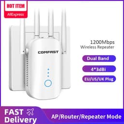 image-1200Mbps Dual Band 2.4G&5GHz WiFi Extender 802.11AC WiFi Repeater Powerful Wireless Router/AP AC1200 Wlan Wi Fi Range Amplifier