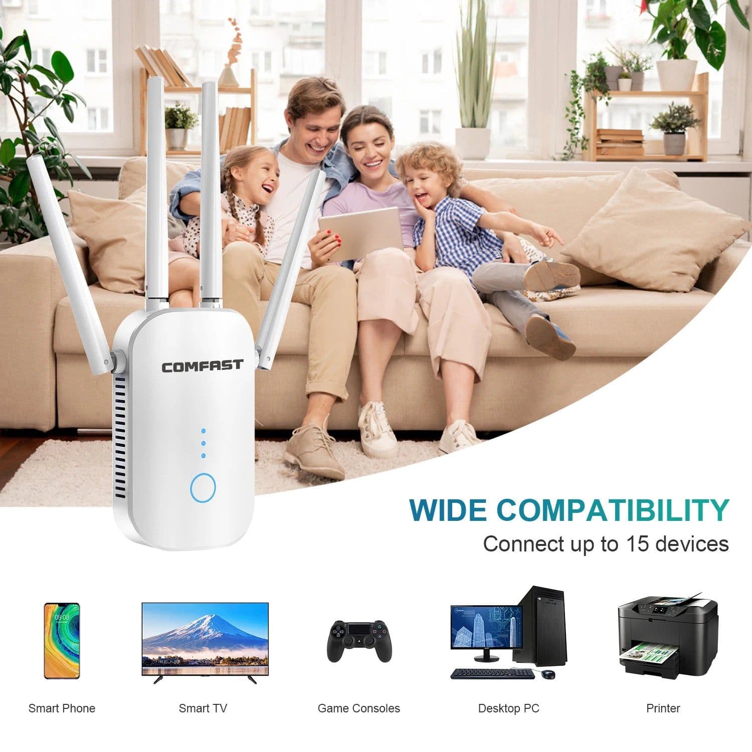 image-1200Mbps Dual Band 2.4G&5GHz WiFi Extender 802.11AC WiFi Repeater Powerful Wireless Router/AP AC1200 Wlan Wi Fi Range Amplifier