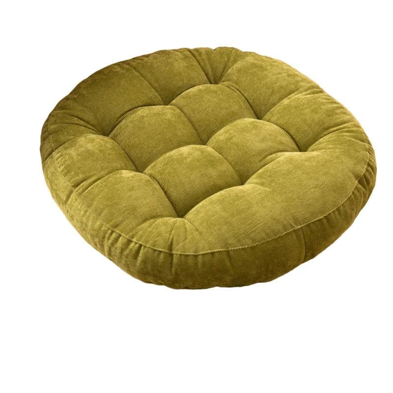 image-Inyahome Meditation Floor Round Pillow for Seating on Floor Solid Tufted Thick Pad Cushion For Yoga Balcony Chair Seat Cushions
