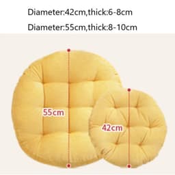 image-Inyahome Meditation Floor Round Pillow for Seating on Floor Solid Tufted Thick Pad Cushion For Yoga Balcony Chair Seat Cushions