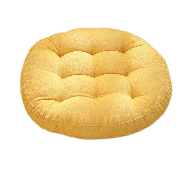image-Inyahome Meditation Floor Round Pillow for Seating on Floor Solid Tufted Thick Pad Cushion For Yoga Balcony Chair Seat Cushions