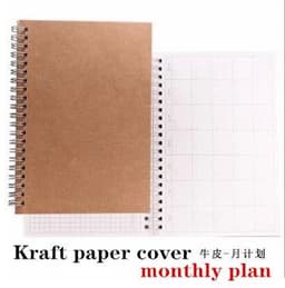 image-2024 Notebooks Agendas Planner Diary Weekly Spiral Organizer Libretas A5 Note Books Monthly Kraft Paper Schedule Filofax