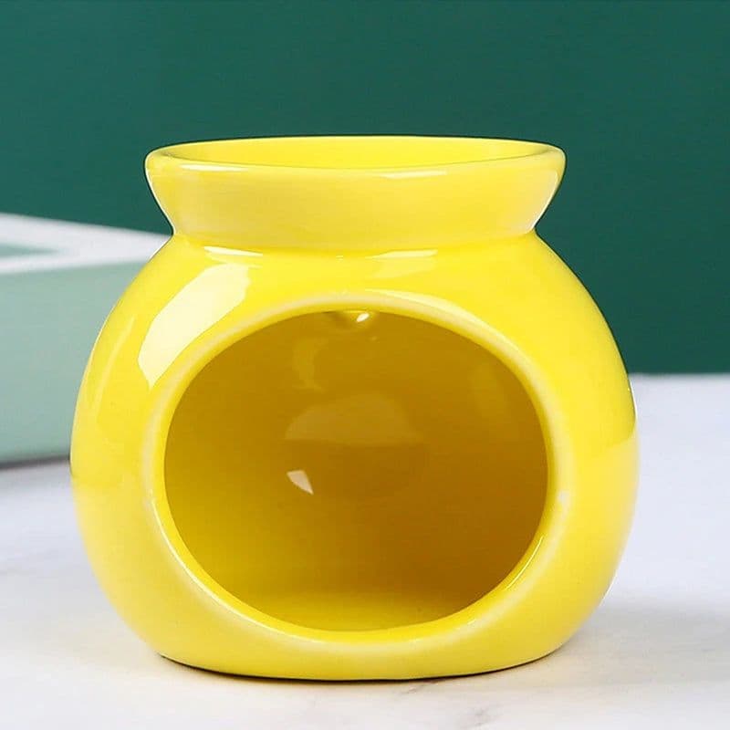 image-Porcelain Aroma Burner Essential Oil Furnace Mini Candle Holder Solid Color Ceramic Crafts Aromatherapy Diffuser Home Decor