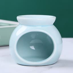 image-Porcelain Aroma Burner Essential Oil Furnace Mini Candle Holder Solid Color Ceramic Crafts Aromatherapy Diffuser Home Decor