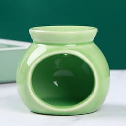 image-Porcelain Aroma Burner Essential Oil Furnace Mini Candle Holder Solid Color Ceramic Crafts Aromatherapy Diffuser Home Decor
