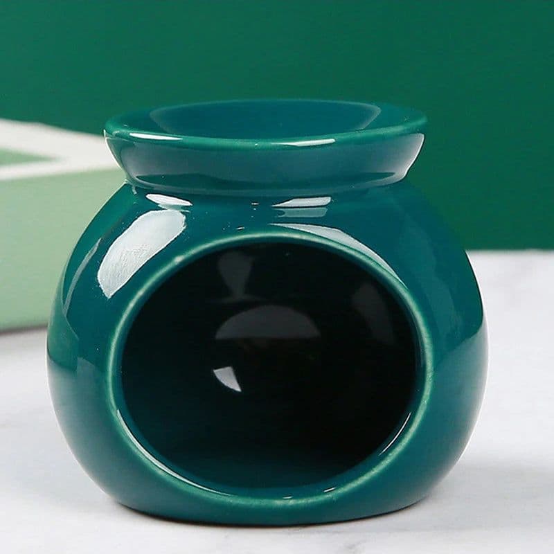 image-Porcelain Aroma Burner Essential Oil Furnace Mini Candle Holder Solid Color Ceramic Crafts Aromatherapy Diffuser Home Decor