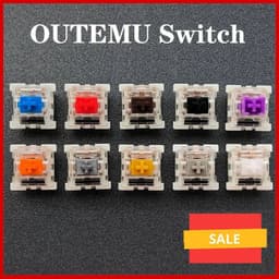 image-Outemu Switch Mechanical Keyboard Switch 3Pin Clicky Linear Tactile Silent Switches RGB LED SMD Gaming Compatible With MX Switch
