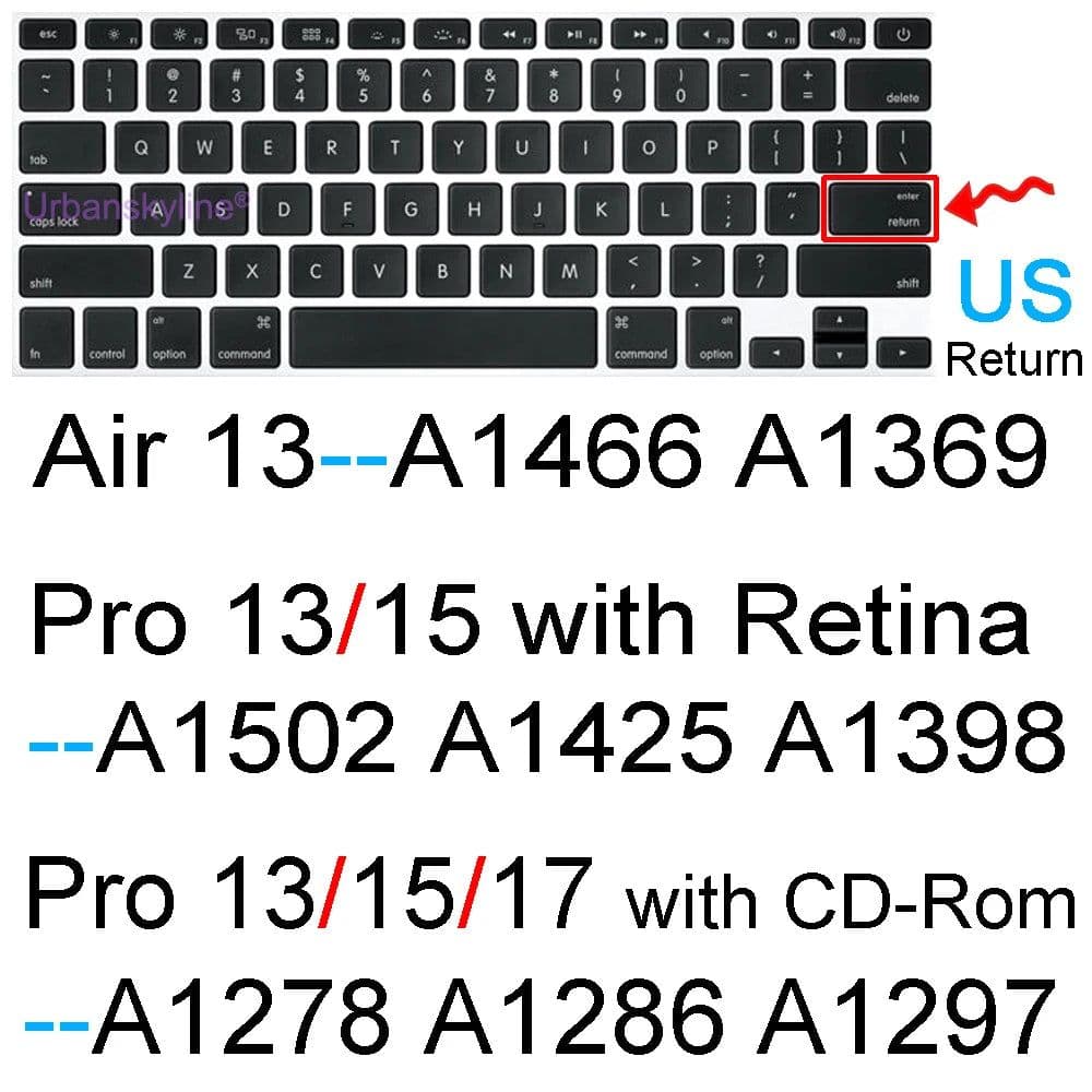 image-Keyboard Cover for Macbook Air 13 M2 15 Pro 14 M3 13 M1 16 Retina 11 Silicone Protector Skin Case A3113 A3114 A2681 A2941 A2992