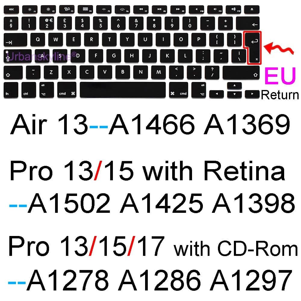 image-Keyboard Cover for Macbook Air 13 M2 15 Pro 14 M3 13 M1 16 Retina 11 Silicone Protector Skin Case A3113 A3114 A2681 A2941 A2992
