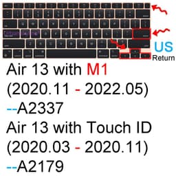 image-Keyboard Cover for Macbook Air 13 M2 15 Pro 14 M3 13 M1 16 Retina 11 Silicone Protector Skin Case A3113 A3114 A2681 A2941 A2992