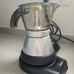 image-3 to 6 Cup Maker Electric Italian Coffee Top Moka Pot Percolators Tool Filter Cartridge EU Plug Aluminium 220V