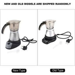 image-3 to 6 Cup Maker Electric Italian Coffee Top Moka Pot Percolators Tool Filter Cartridge EU Plug Aluminium 220V