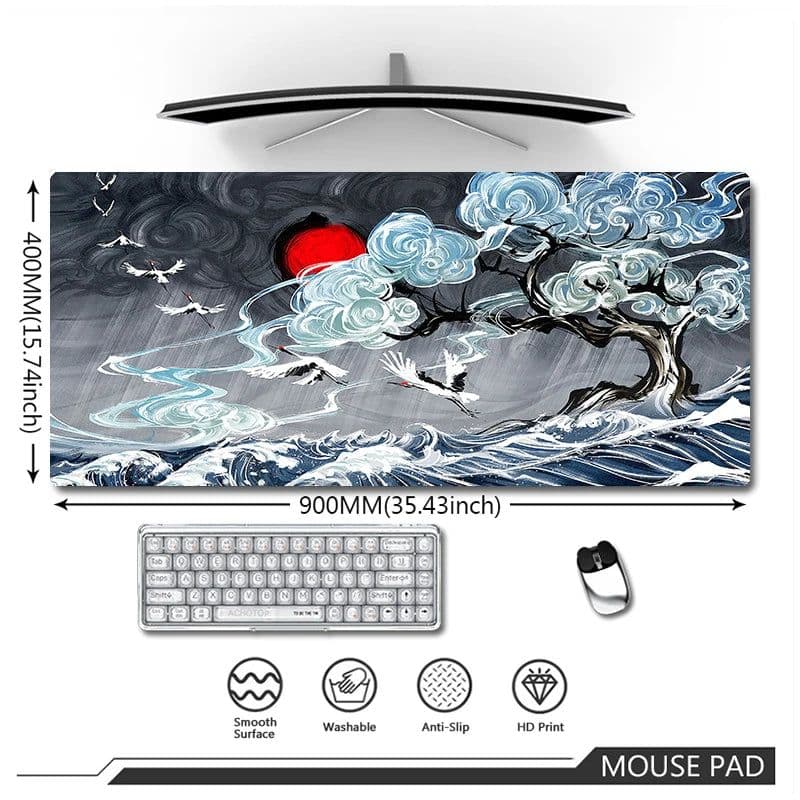image-Chinese Style Computer Mouse Pad Gaming Accessories Mause Pad Mause Carpet Deskmat Keyboard Pad коврики для мыши Mausepad
