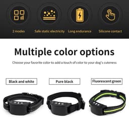 image-USB Rechargeable Dog Training Collars Auto Anti-Bark Collar Safety Static Shock 7 Sensitivity Level Nylon Collar Pet Supplies