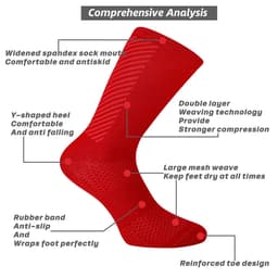 image-5 Pairs Cycling Socks Men Women Breathable Crew Bike Running Socks Fashion Compression Climbing Travelling Walking Hiking Socks