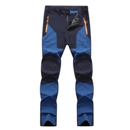 image-TRVLWEGO Men Summer Hiking Pants Wear-resistant Water Splash Prevention Quick Dry UV Proof Elastic Thin Camping Trousers