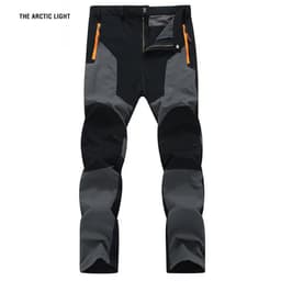 image-TRVLWEGO Men Summer Hiking Pants Wear-resistant Water Splash Prevention Quick Dry UV Proof Elastic Thin Camping Trousers