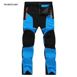 image-TRVLWEGO Men Summer Hiking Pants Wear-resistant Water Splash Prevention Quick Dry UV Proof Elastic Thin Camping Trousers