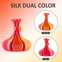 image-Geeetech Double Colors BiColor Silk PLA Filament , 3D Filament 1,75 mm 1KG Spool Wire (+/-0.03mm) Vacuum packaging
