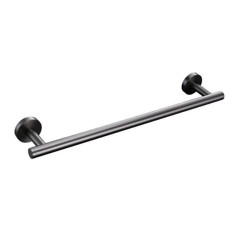 image-Stainless Steel Bathroom Accessories Hardware Set Towel Rack Toilet Roll Paper Holder Bar Hanger Hook Brushed Gunmetal Grey