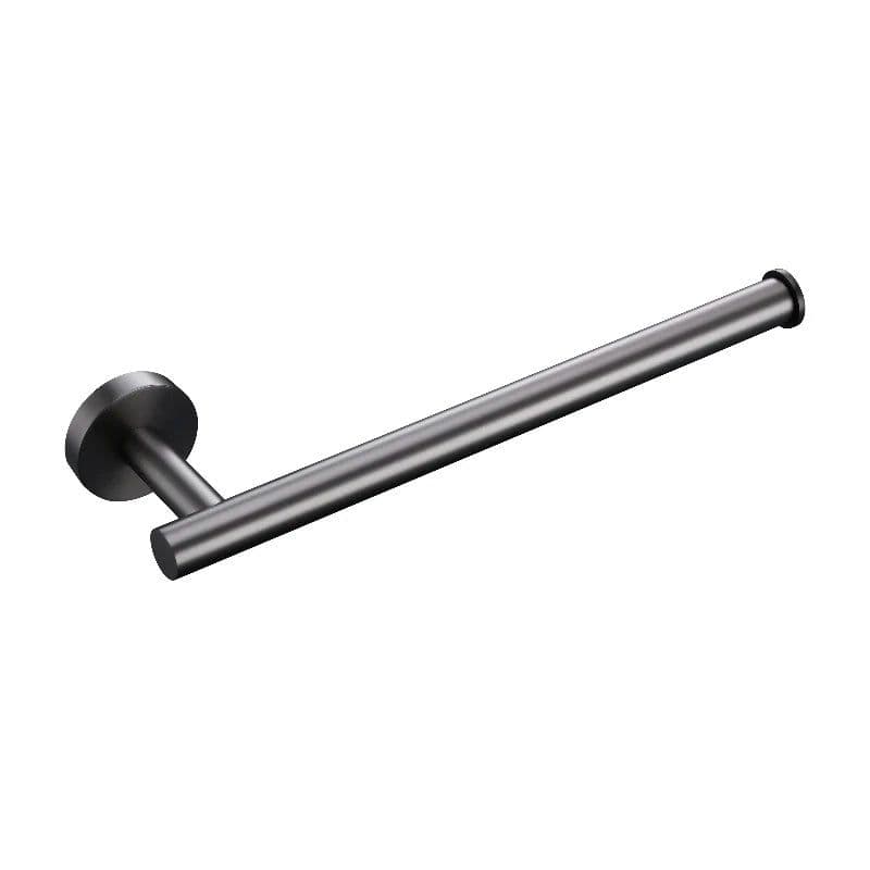 image-Stainless Steel Bathroom Accessories Hardware Set Towel Rack Toilet Roll Paper Holder Bar Hanger Hook Brushed Gunmetal Grey