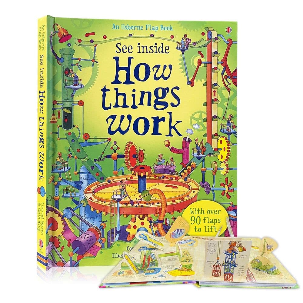 image-How Things Work Usborne See Inside Science Education English Flap Picture Cardboard Book for Kids Child Learning Toys Montessori