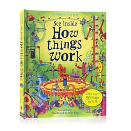 image-How Things Work Usborne See Inside Science Education English Flap Picture Cardboard Book for Kids Child Learning Toys Montessori