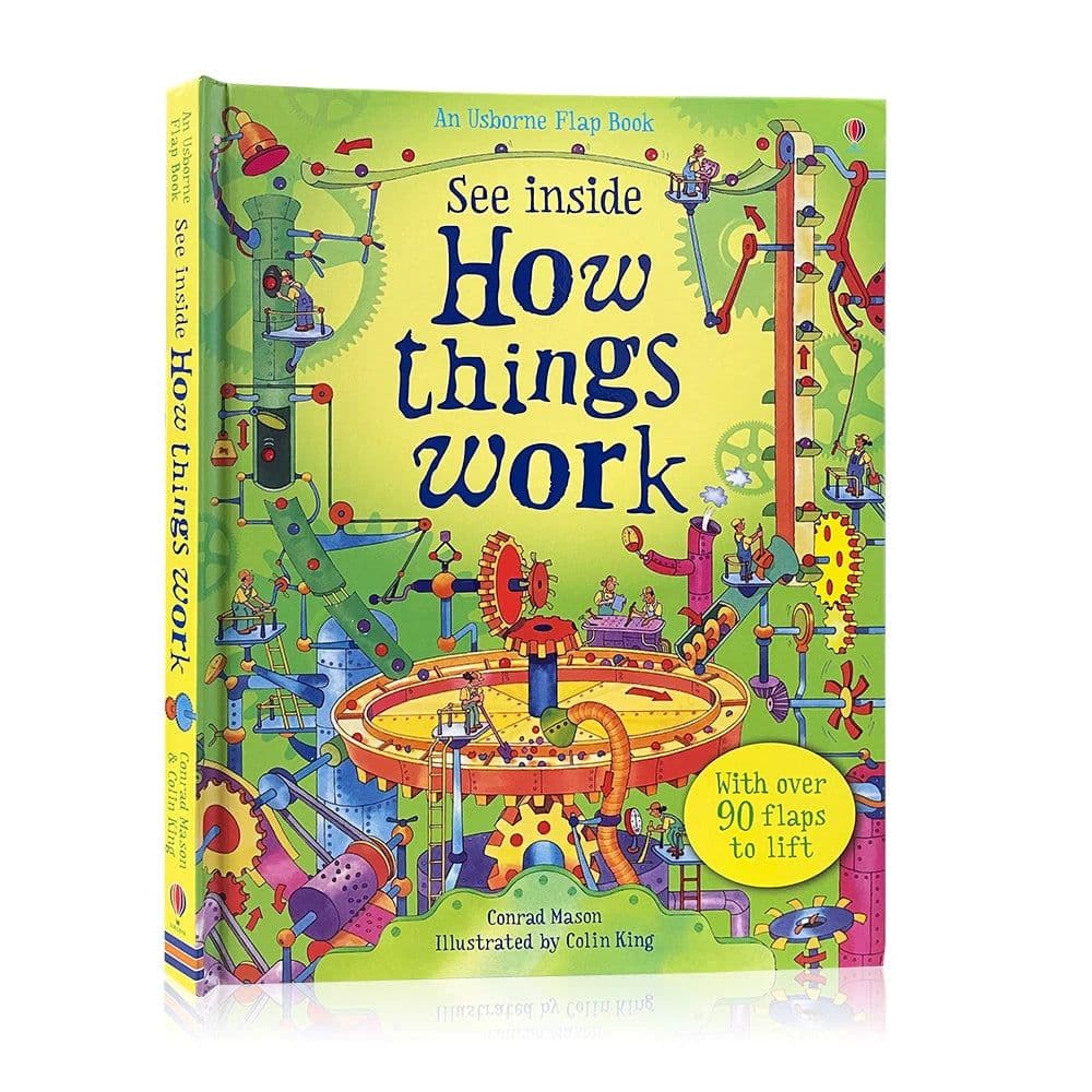 image-How Things Work Usborne See Inside Science Education English Flap Picture Cardboard Book for Kids Child Learning Toys Montessori