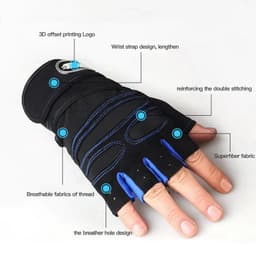 image-Gym Gloves for Men Women Fitness Weight Lifting Wristband Gloves Body Building Training Sports Exercise Cycling Glove Shockproof