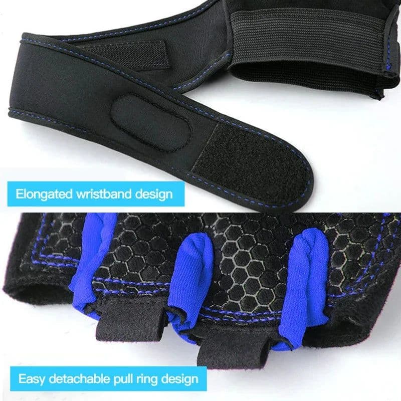 image-Gym Gloves for Men Women Fitness Weight Lifting Wristband Gloves Body Building Training Sports Exercise Cycling Glove Shockproof