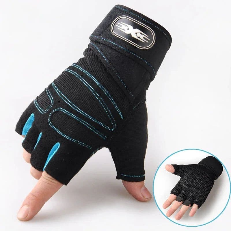 image-Gym Gloves for Men Women Fitness Weight Lifting Wristband Gloves Body Building Training Sports Exercise Cycling Glove Shockproof