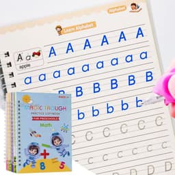 image-New Reusable Learning Math English 3D Calligraphy Book Drawing Copybook Numbers Education for Kids Letter Practice Toy Gifts