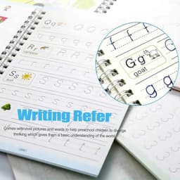 image-New Reusable Learning Math English 3D Calligraphy Book Drawing Copybook Numbers Education for Kids Letter Practice Toy Gifts