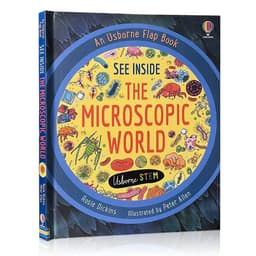 image-The Microscopic World Usborne Book See Inside Popular Science English Flap Picture Cardboard Books Early Childhood Learning Toys
