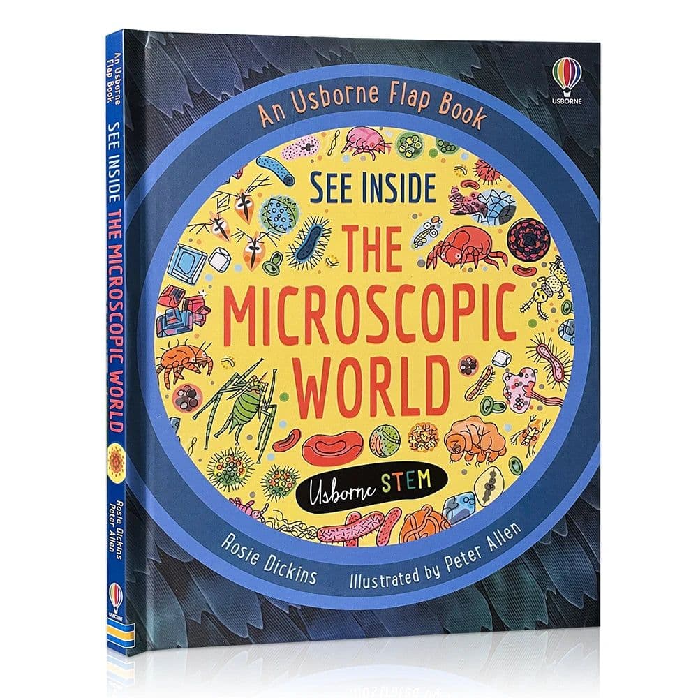 image-The Microscopic World Usborne Book See Inside Popular Science English Flap Picture Cardboard Books Early Childhood Learning Toys