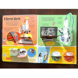 image-The Microscopic World Usborne Book See Inside Popular Science English Flap Picture Cardboard Books Early Childhood Learning Toys