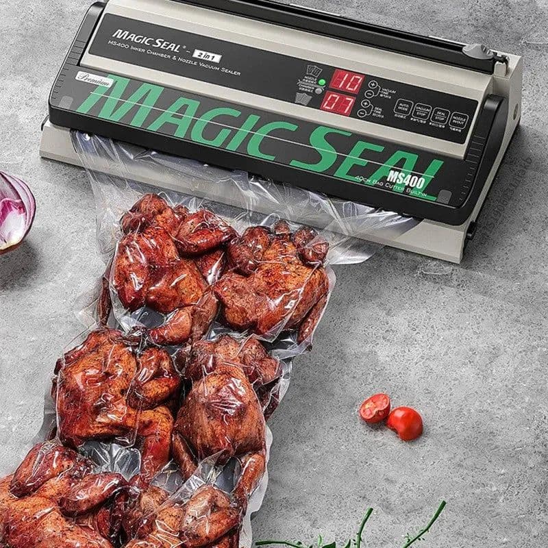 image-MAGIC SEAL MS400 Food Vacuum Sealer Machine Best Vacuum Sealer Packaging Machine Plastic Bag Sealer Common To All Bags