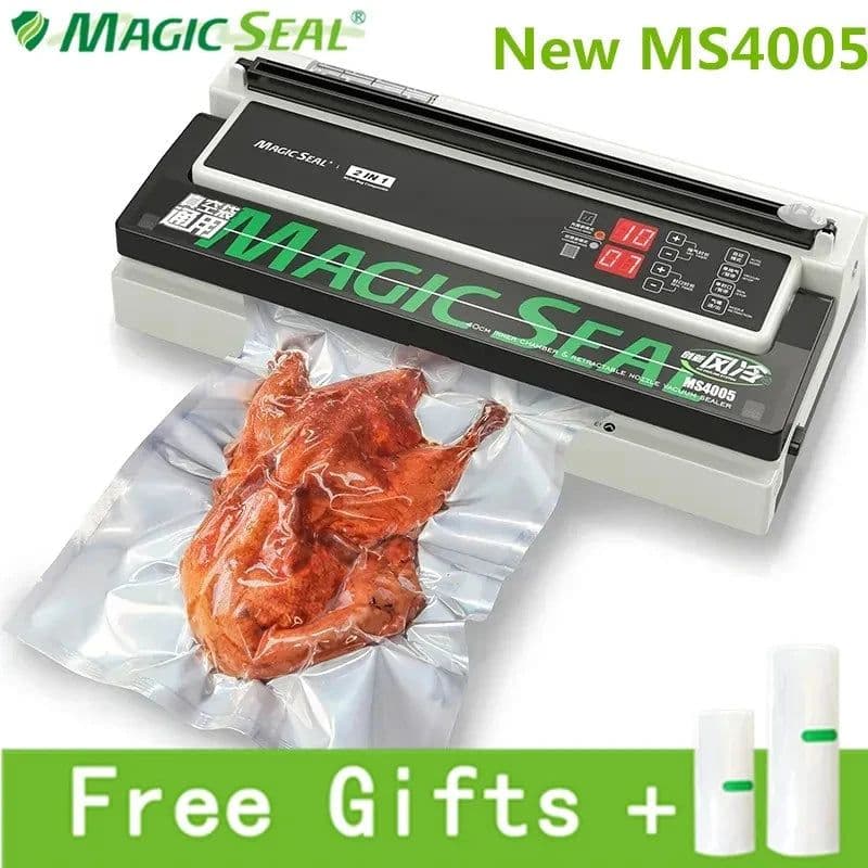 image-MAGIC SEAL MS400 Food Vacuum Sealer Machine Best Vacuum Sealer Packaging Machine Plastic Bag Sealer Common To All Bags