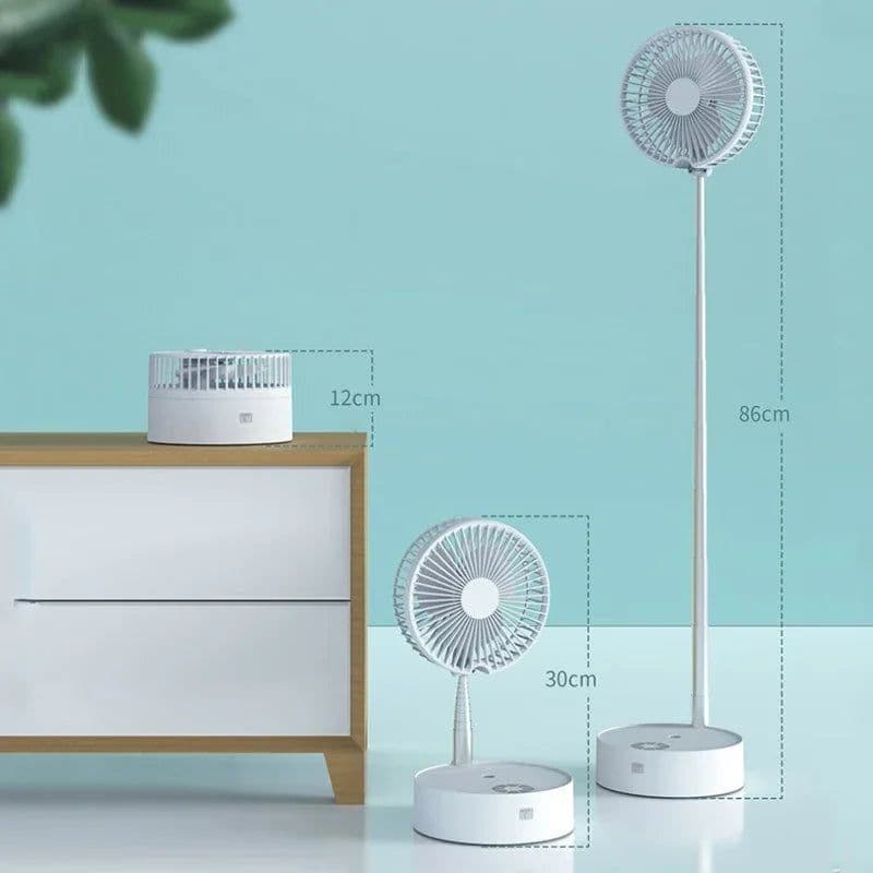 image-Xiaomi Summer Portable Floor Folding Fan N98 Rechargeable Standing Fan USB Spray Desktop Electric Fans With LED Night Light