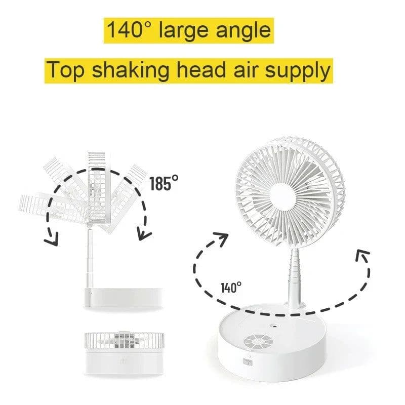 image-Xiaomi Summer Portable Floor Folding Fan N98 Rechargeable Standing Fan USB Spray Desktop Electric Fans With LED Night Light