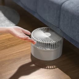 image-Xiaomi Summer Portable Floor Folding Fan N98 Rechargeable Standing Fan USB Spray Desktop Electric Fans With LED Night Light