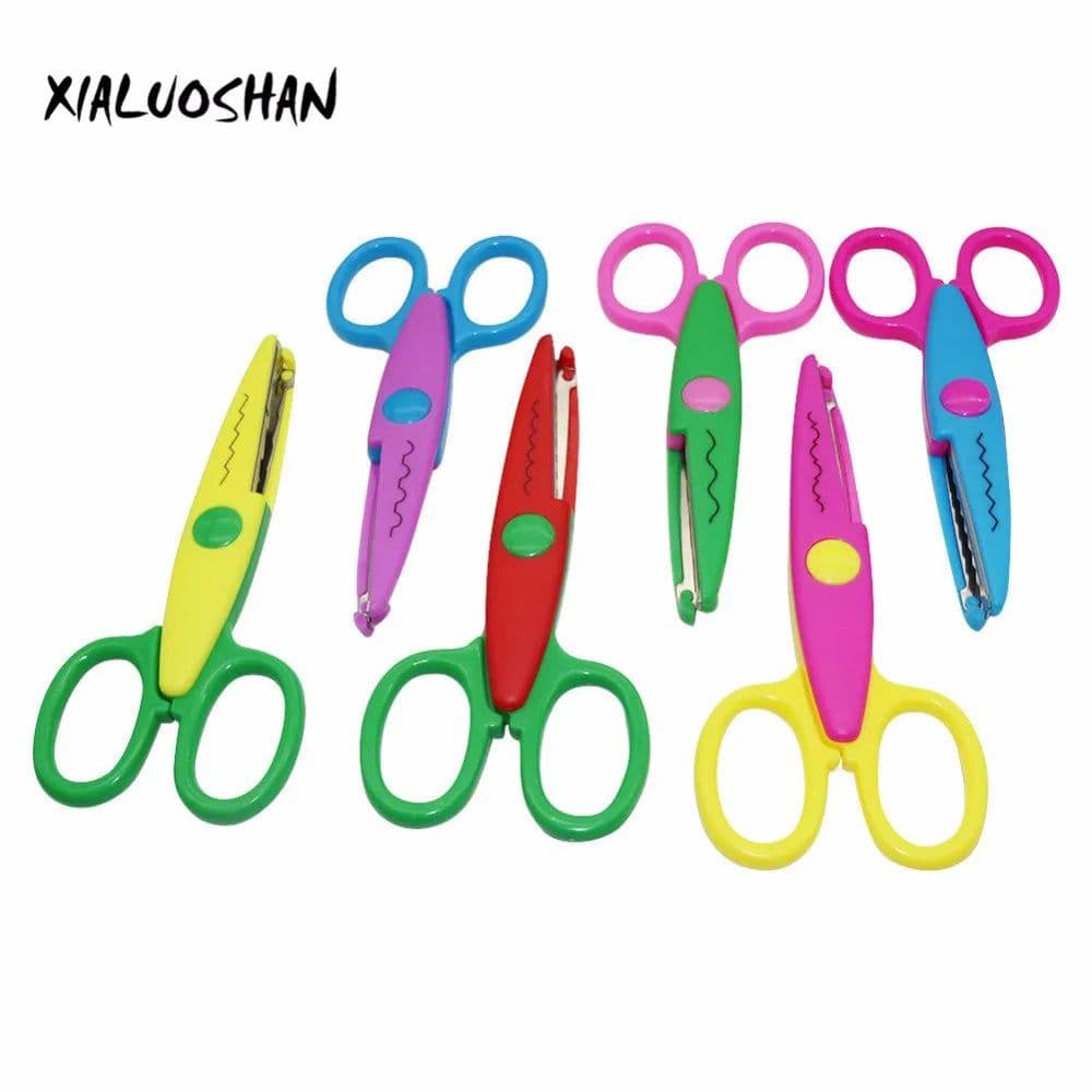 image-1 Pcs 6 Styles Selection Lace DIY Scissors Scrapbook Paper Photo Tools Diary Decoration Safety Scissors