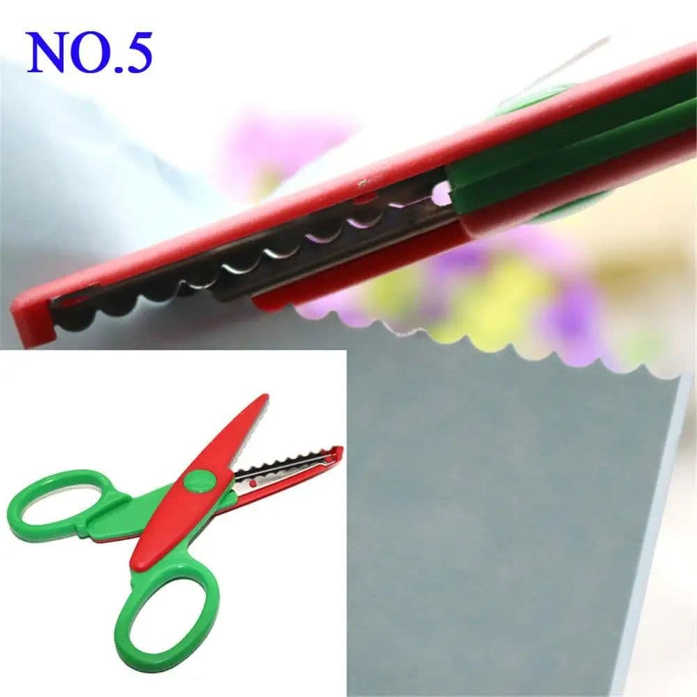 image-1 Pcs 6 Styles Selection Lace DIY Scissors Scrapbook Paper Photo Tools Diary Decoration Safety Scissors